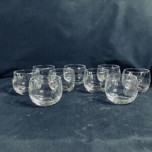 MCM Princess House Etched Roly-Poly Cocktail Glasses